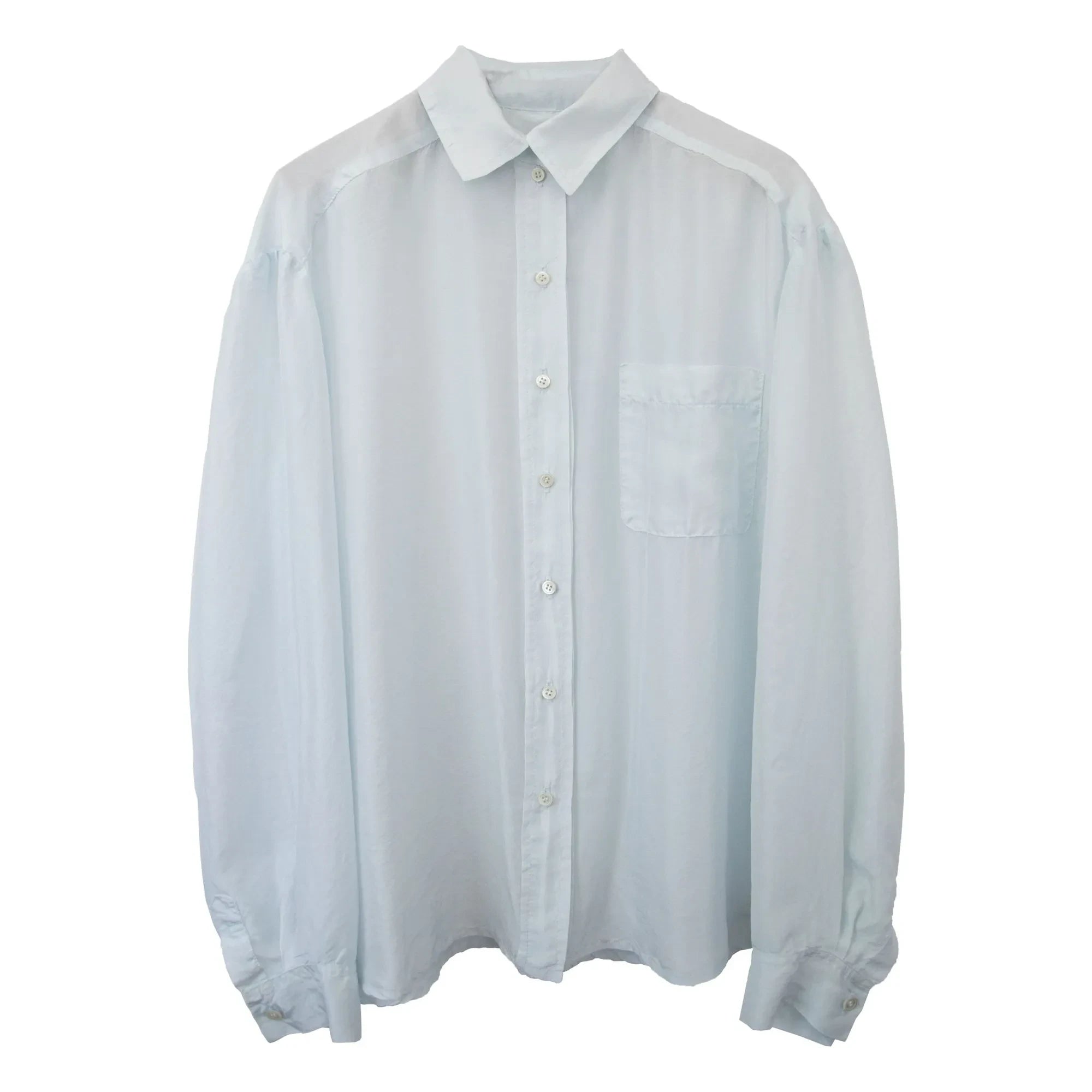 THEAVANT - Men's Silk Pongee Shirt | Light Blue