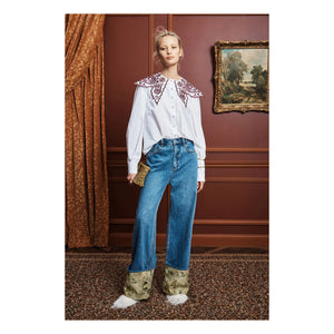 Alémais - Cotton Poplin Embroidered Blouse | Cream
