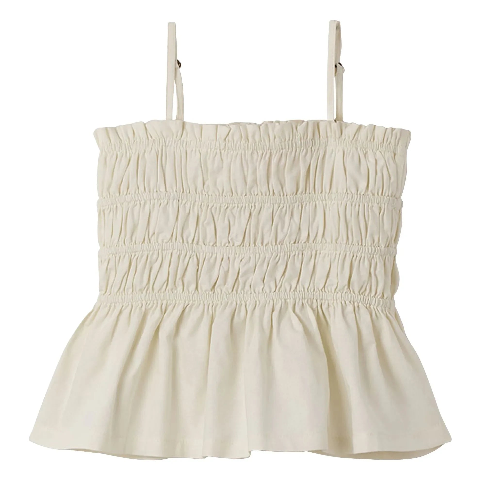 Fabula - Ruffled Top with Pockets | White