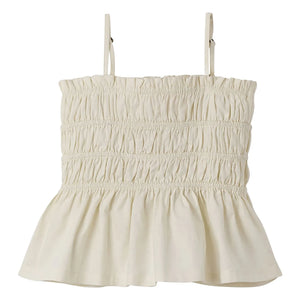 Fabula - Ruffled Top with Pockets | White