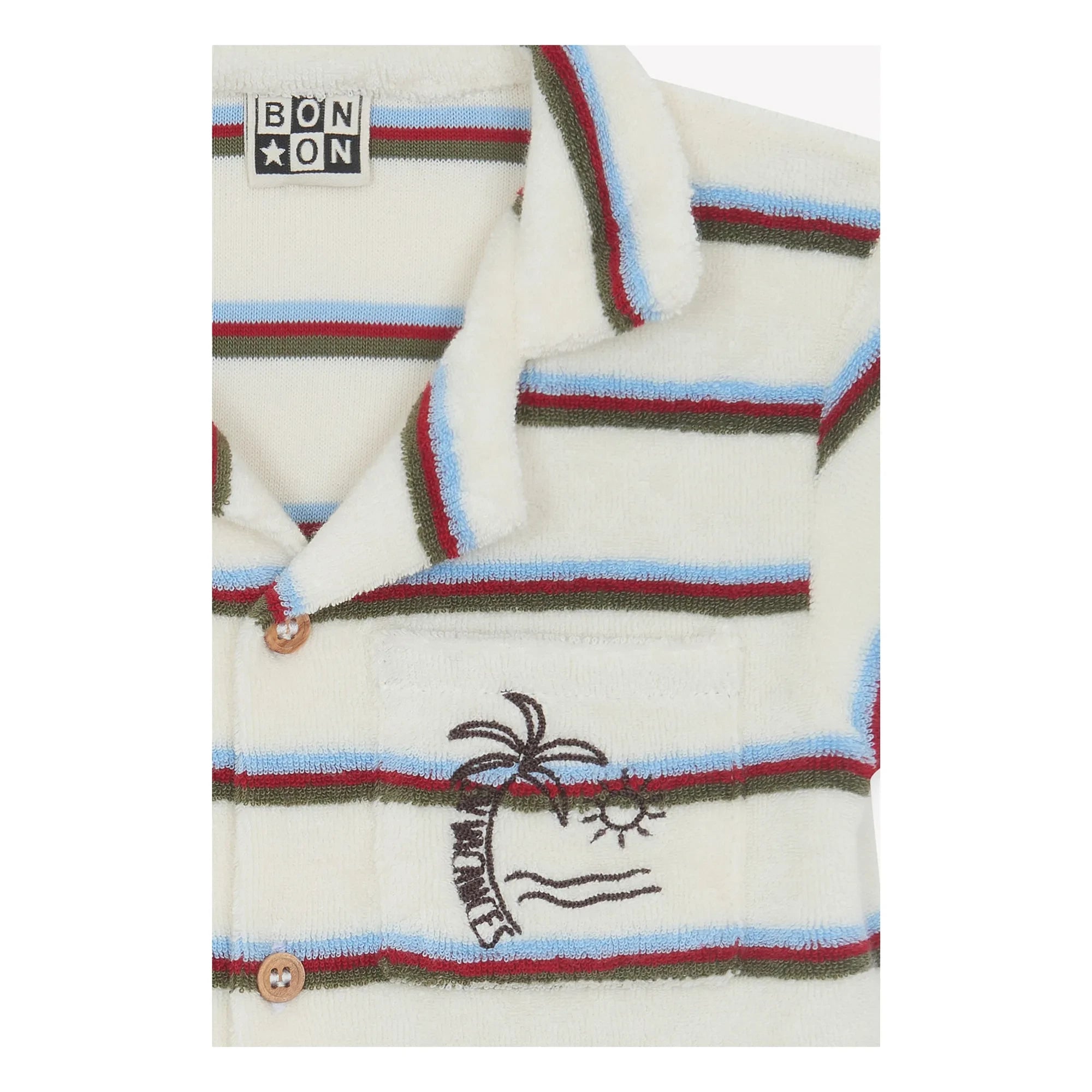 Bonton - Lilo Çizgili Havlu Playsuit | Fildişi
