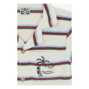 Bonton - Lilo Çizgili Havlu Playsuit | Fildişi