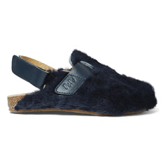 Pèpè - Faux Fur Slippers | Navy Blue