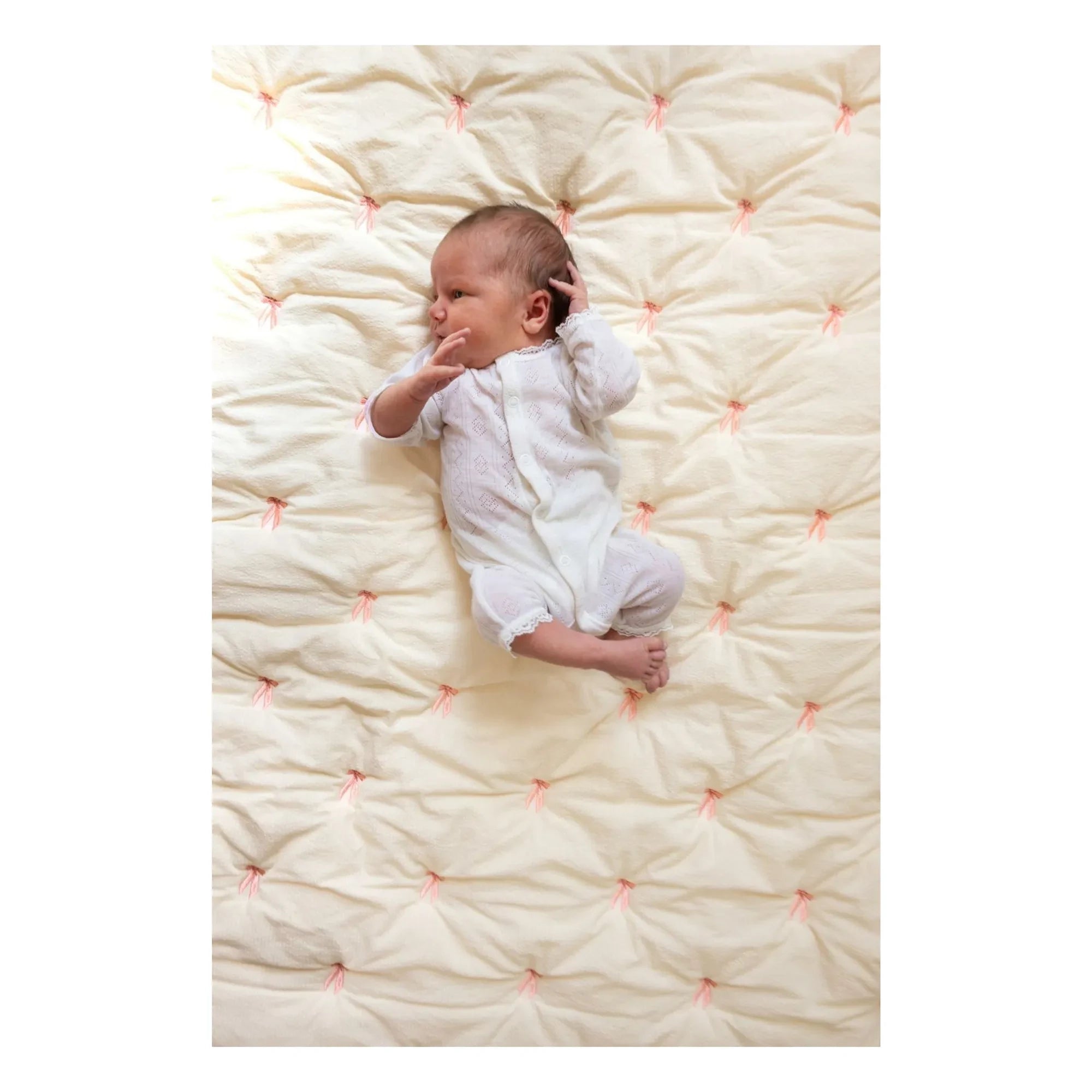 Cam Cam - Bow embroidered blanket | Pink