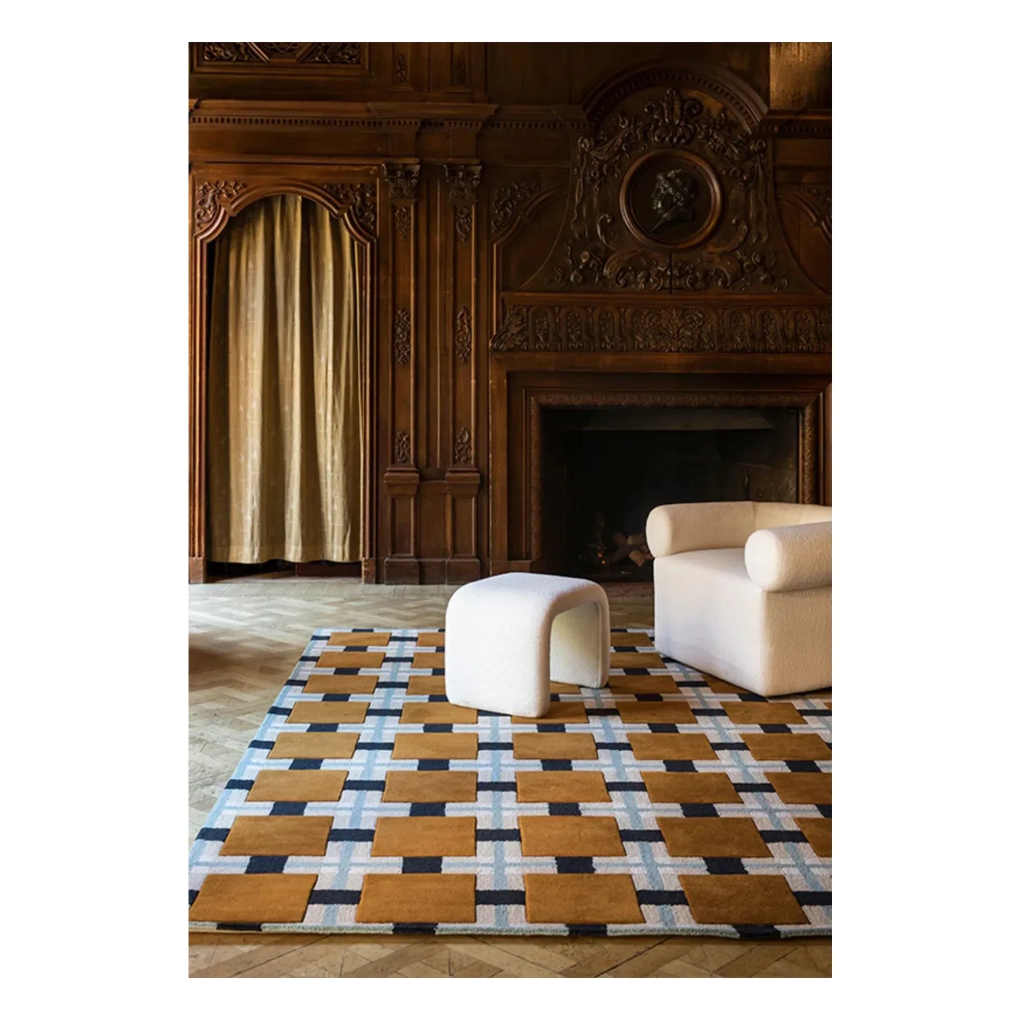 Layered - Wool Rug A Walk in the Park, Evelina Kroon | Ochre