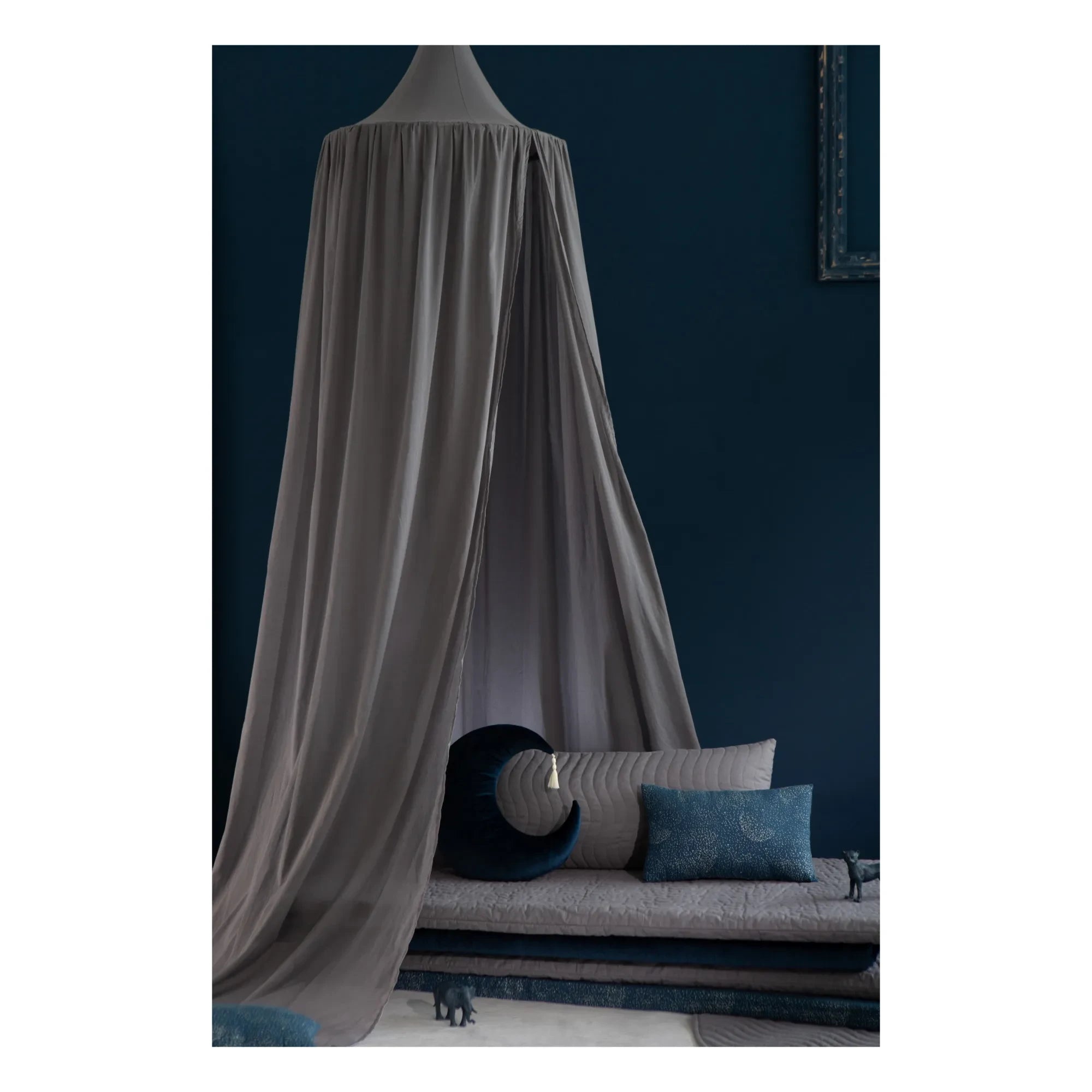 Nobodinoz - Vera Organic Cotton Bed Canopy | Gray