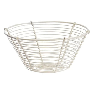 Madam Stoltz - Iron Basket | White