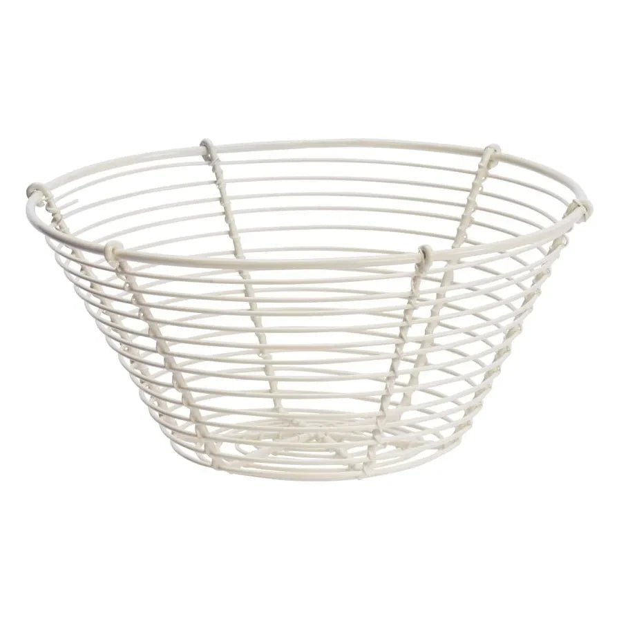 Madam Stoltz - Iron Basket | White