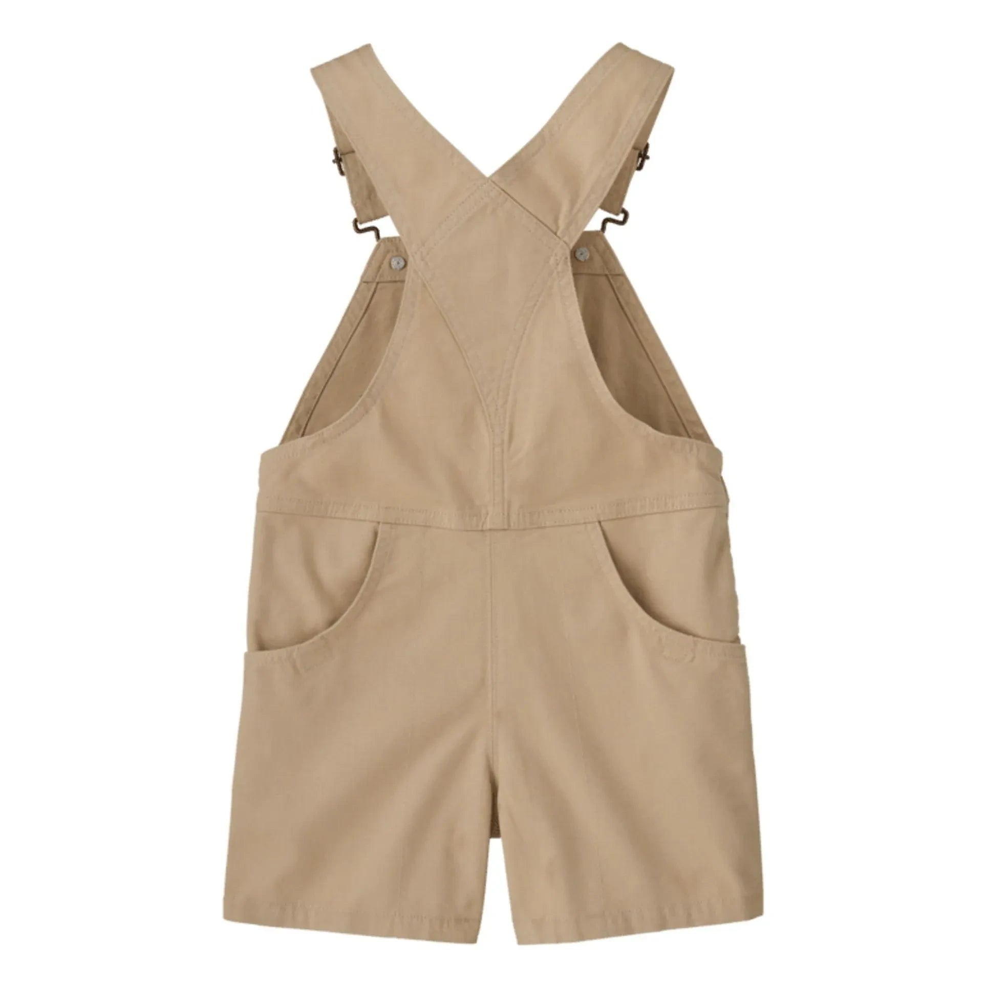 Patagonia - Organic Cotton Strappy Short Overalls | Light Brown