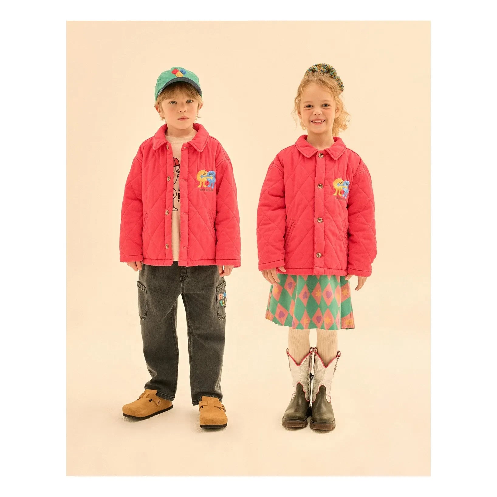 Jelly Mallow - Hug Me Quilted Jacket | Red