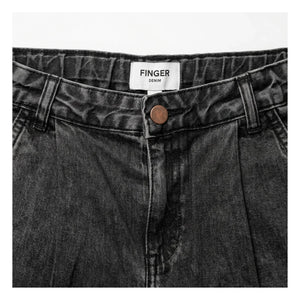 Finger in the nose - Denim Bermuda Şort Tate | Gri