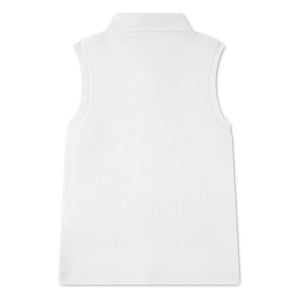 Lacoste - Organic Cotton Logo Sleeveless Polo Shirt | Off White