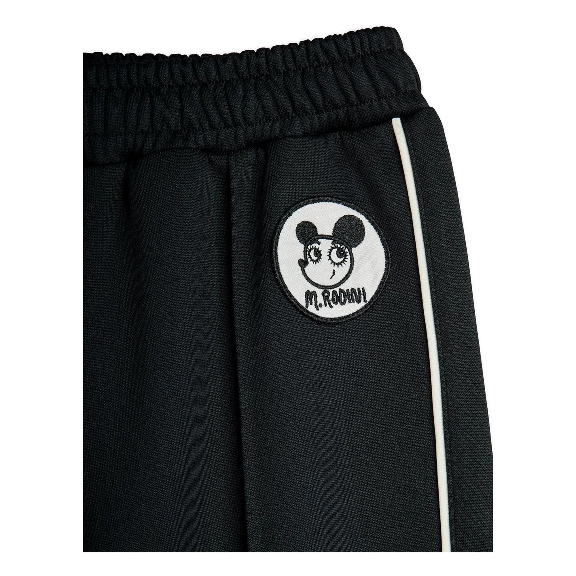 Mini Rodini - Recycled Fiber Fleece Jogging Bottoms | Black