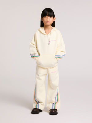 Palm Angels Girls Colourful Track Hoodie in Ivory