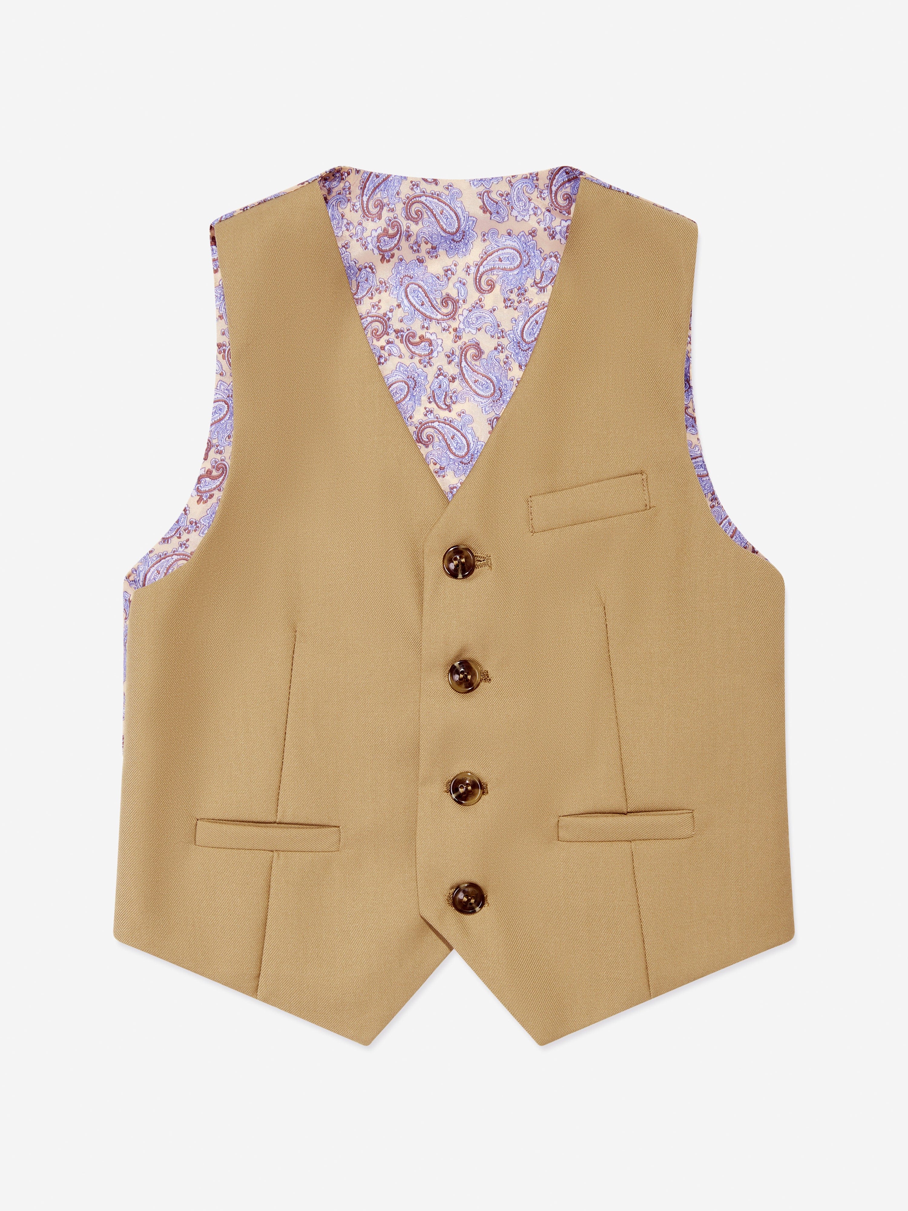 SUITLAB London Boys 7 Piece Suit Set in Beige