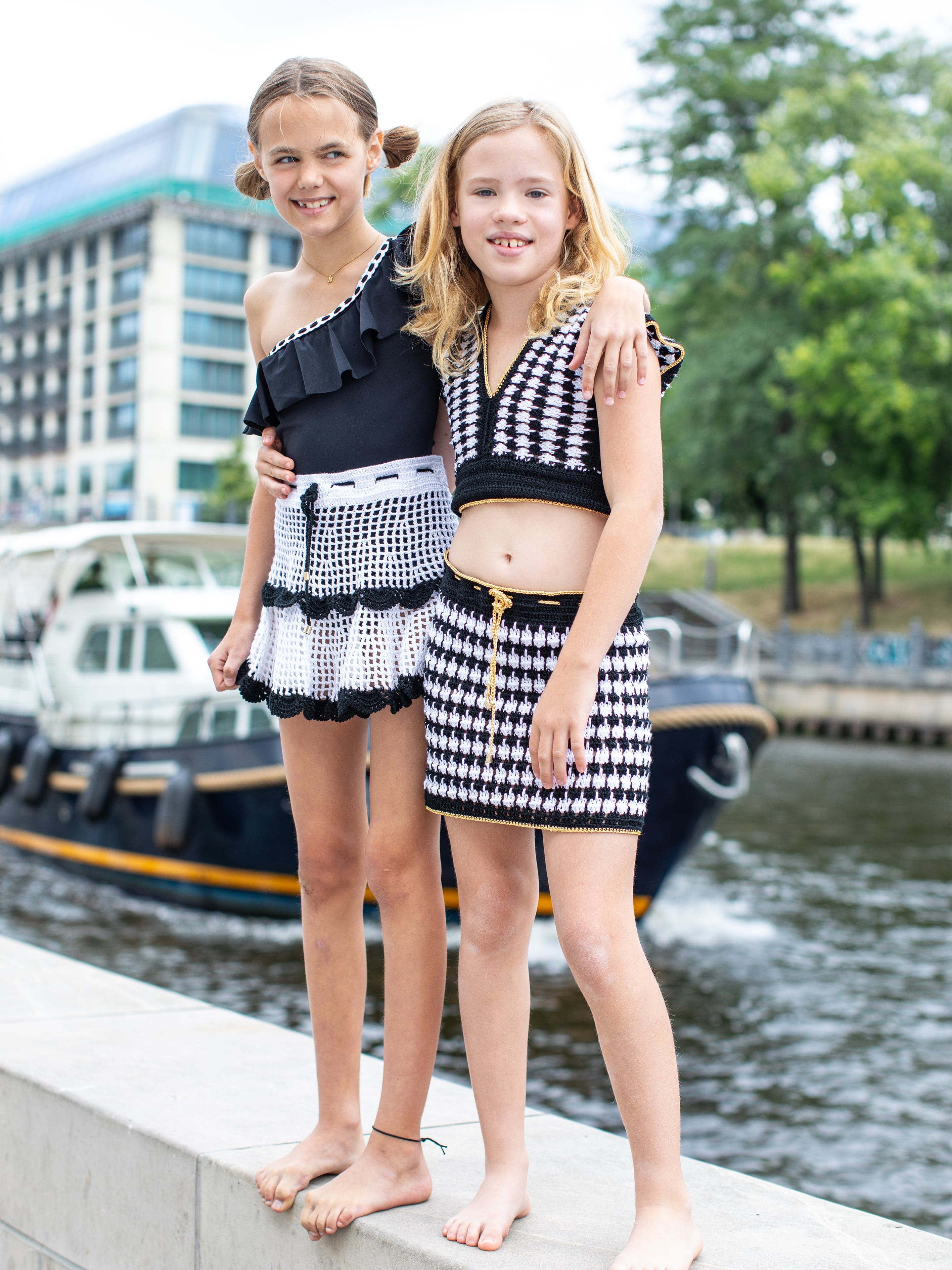 Nessi Byrd Girls Noyao Skirt in Black