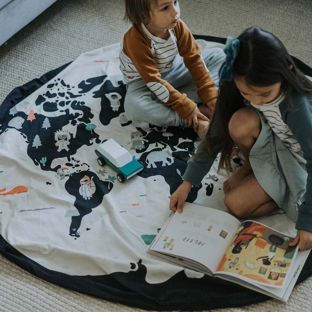 Play & Go Toy Storage Bag - World Map-Storage- | Natural Baby Shower