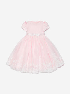 Sarah Louise Girls Ceremonial Ballerina Length Dress in Pink