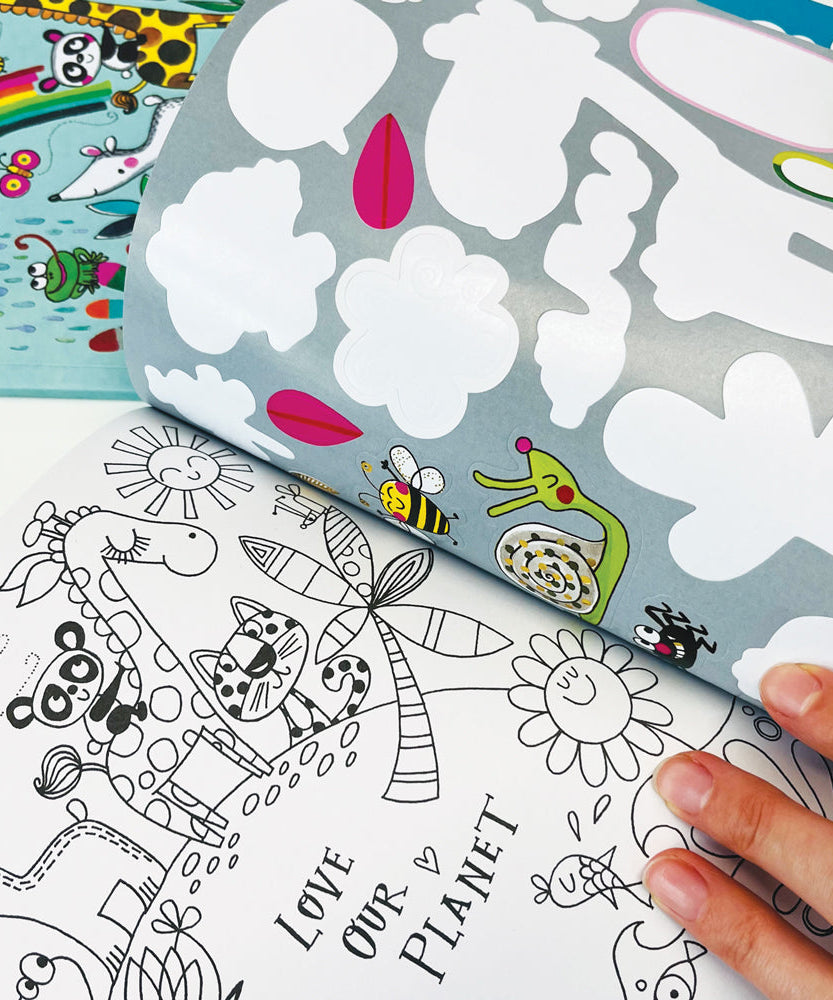 Rachel Ellen - Love Our Planet Sticker Scene Coloring and Activity Book