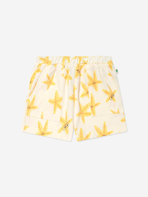 The Bonnie Mob Boys Coley Starfish Short in Ivory