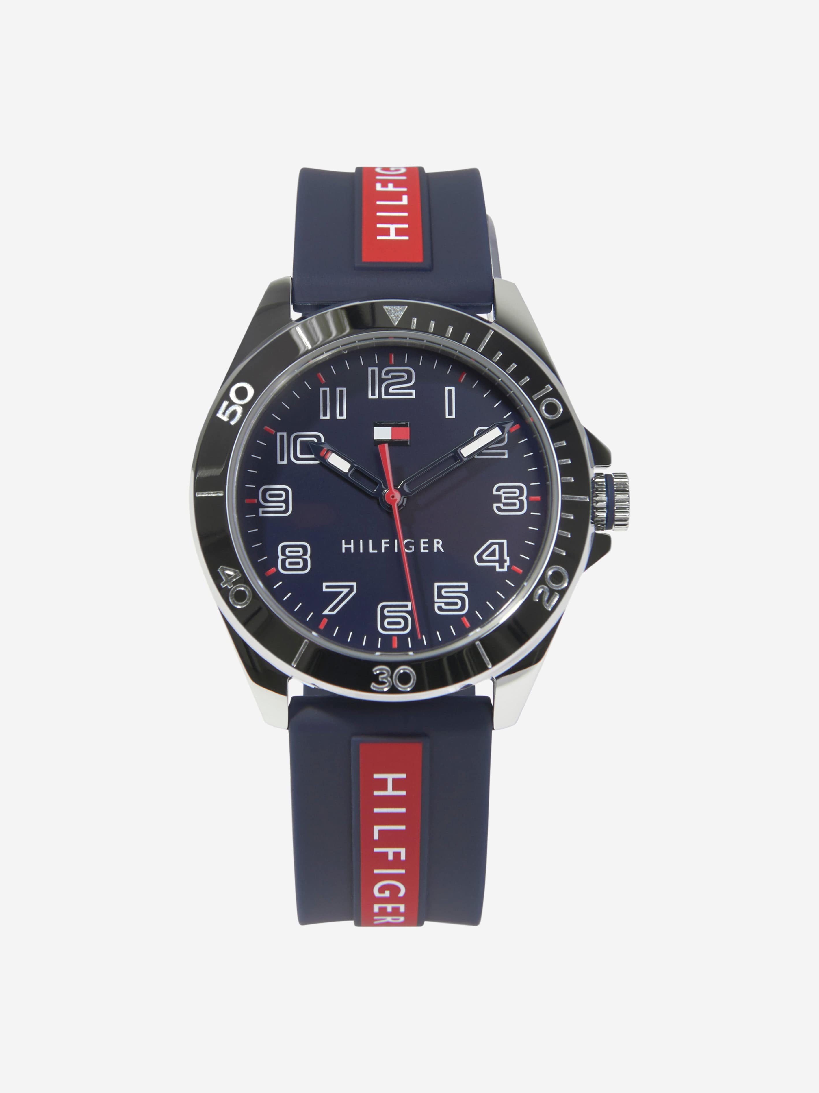 Tommy Hilfiger Boys Logo Strap Watch in Navy-34mm (One Size)