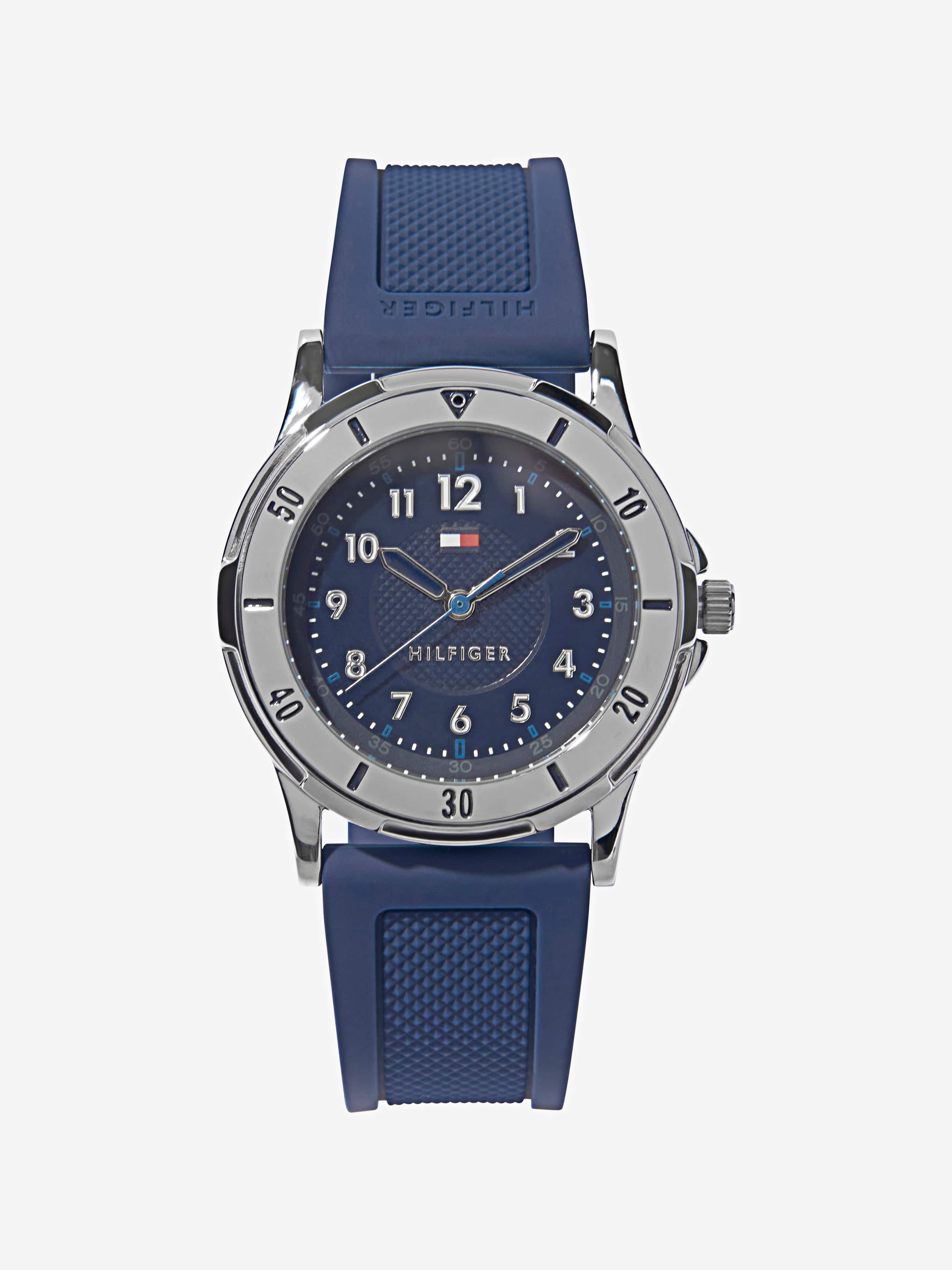 Tommy Hilfiger Boys Silicone Strap Watch in Navy 34mm (One Size)