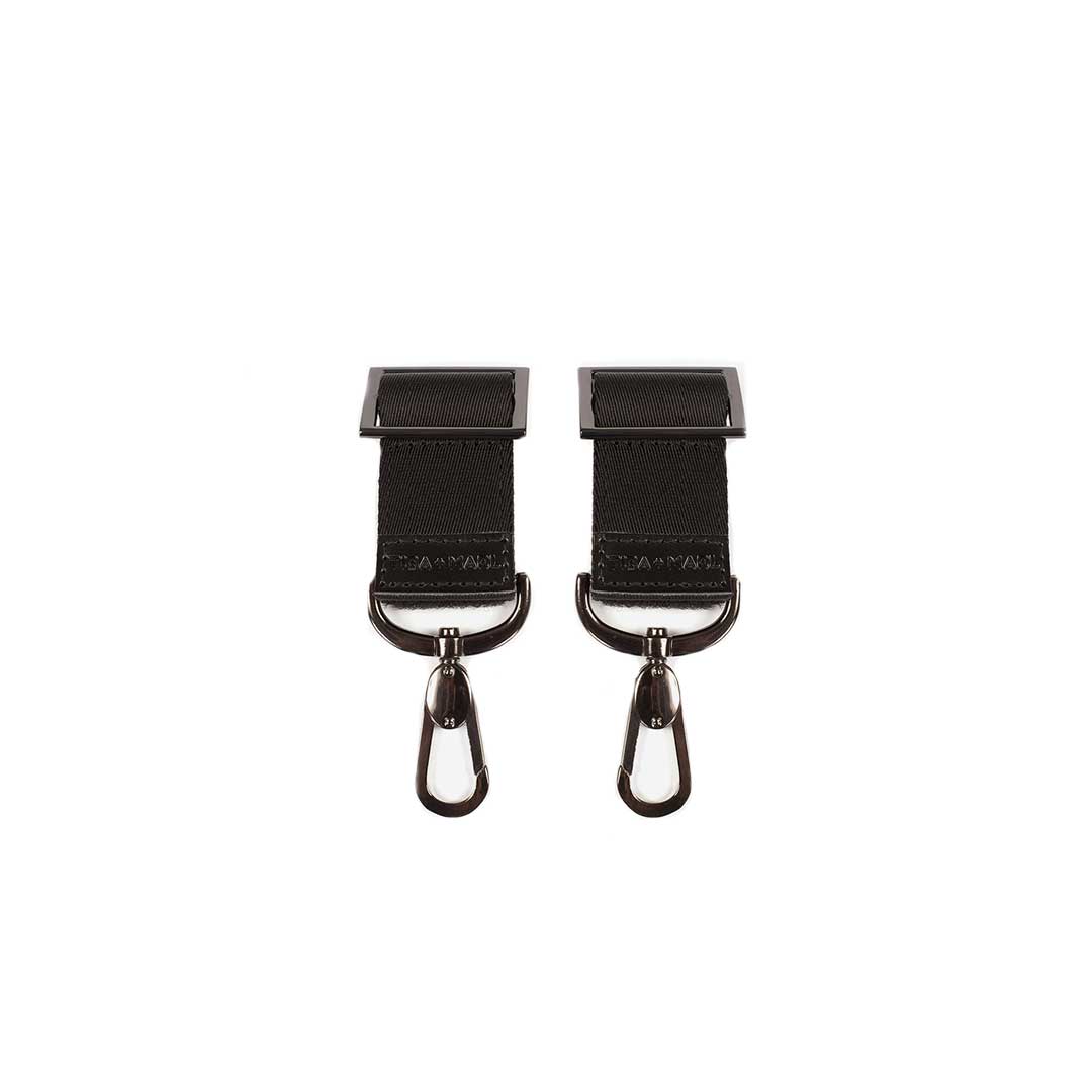 Tiba + Marl Stroller Clips - Gunmetal-Stroller Clips- | Natural Baby Shower