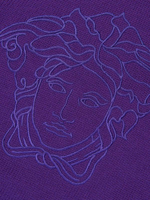 Versace Girls Wool Logo Jumper in Purple