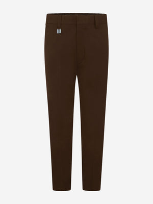 Zeco Boys School Slim Fit Trousers in Brown