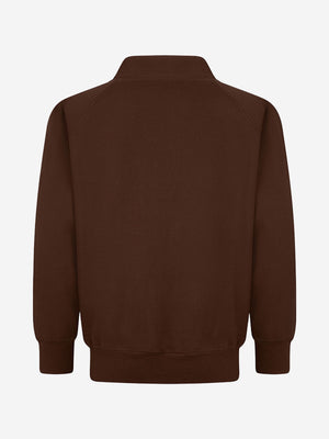 Zeco Kids School Sweatshirt Cardigan in Brown