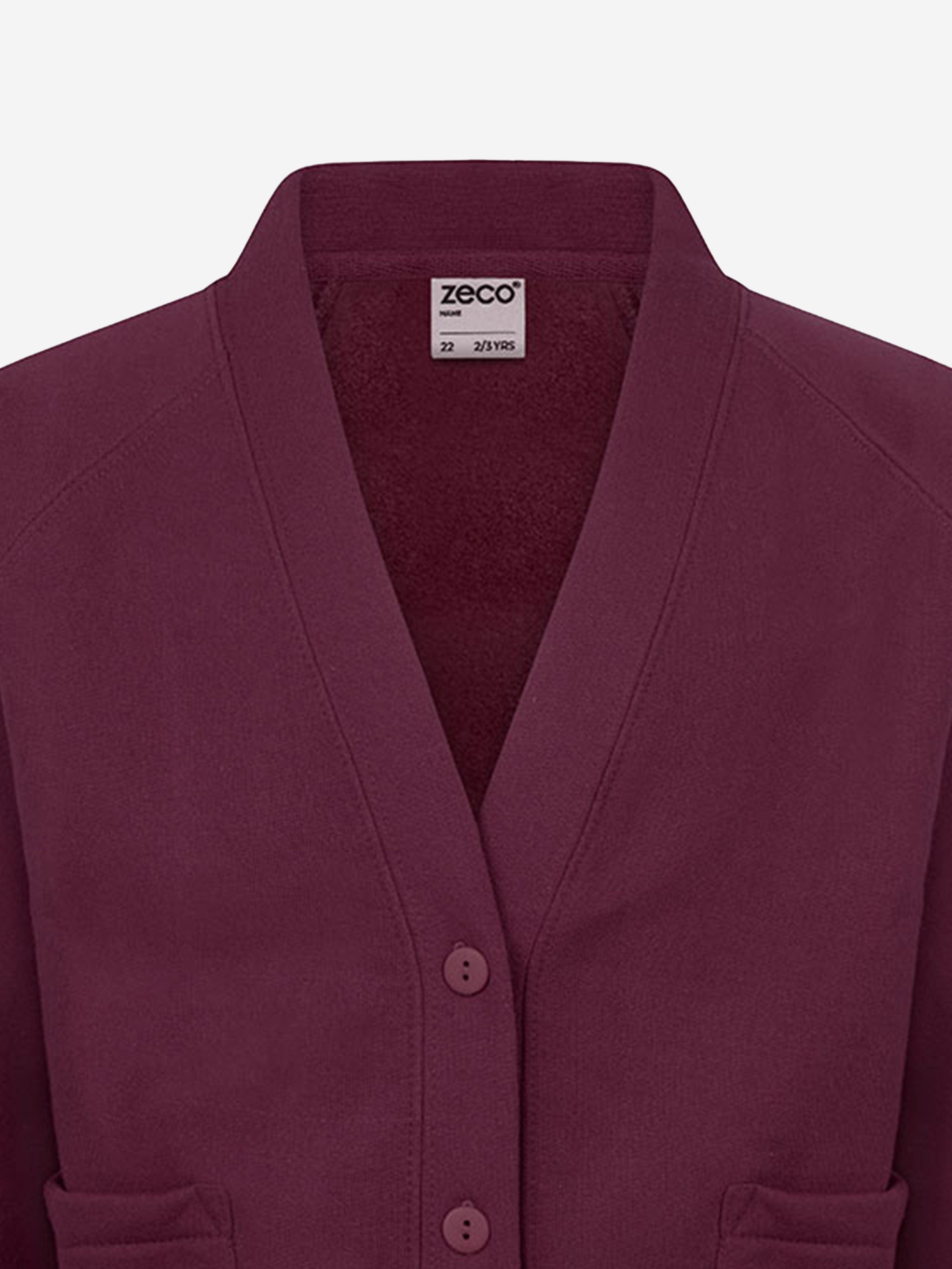 Zeco Kids School Sweatshirt Cardigan in Maroon