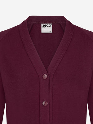 Zeco Kids School Knitted Cardigan in Maroon
