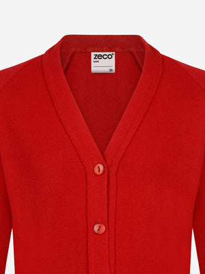 Zeco Kids School Knitted Cardigan in Red