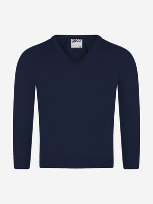 Zeco Kids School Knitted V-Neck Jumper in Navy
