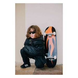 Mino Skateboards - Sunny Flame Skateboard | Black