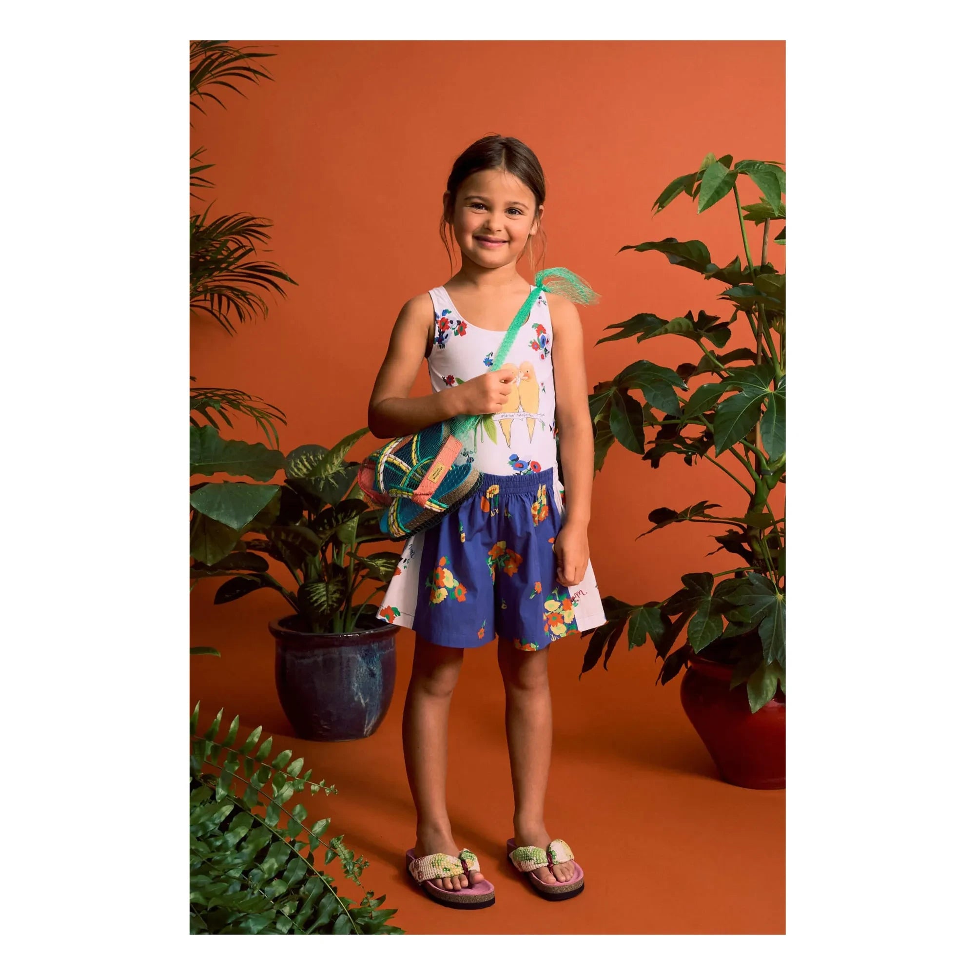 Maison Mangostan - Bird Swimsuit | White