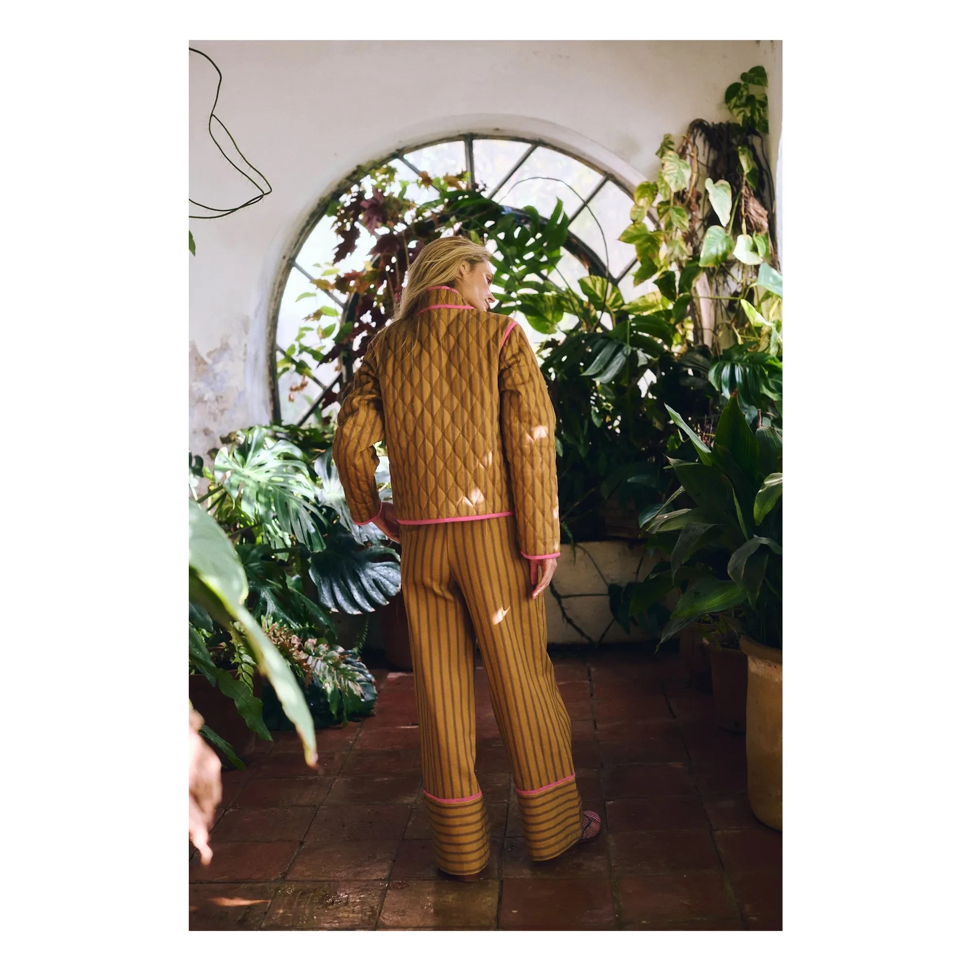 Maria de la Orden - Jupiter Cotton Striped Jacket | Mustard