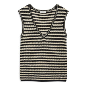 Anine Bing - Lowen Striped Tank Top | Black