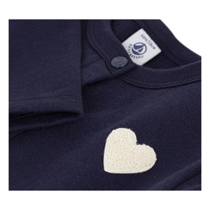 Petit Bateau - Cardigan Uni Molleton | Navy Blue
