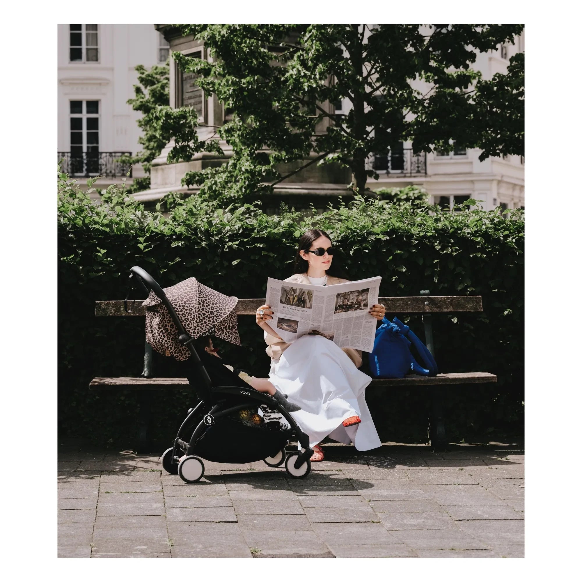 Stokke® - YOYO³ 6+ Baby Stroller Black Frame | Leopard