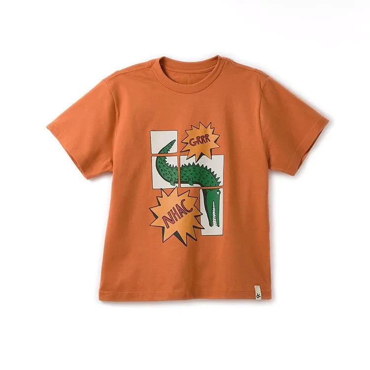 Fabula - Crocodile Tişört | Brick red