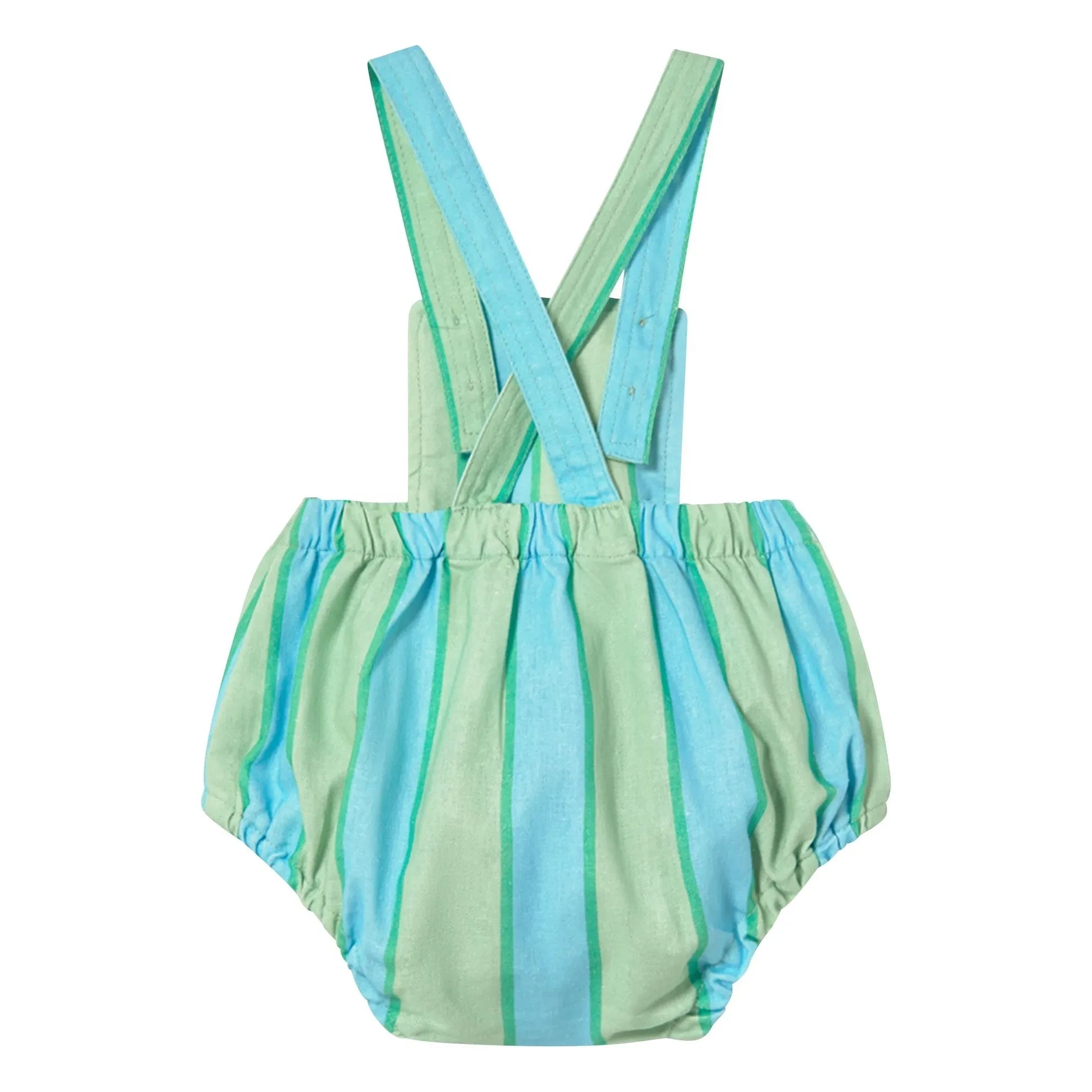 Tinycottons - Linen Striped Jumpsuit | Green