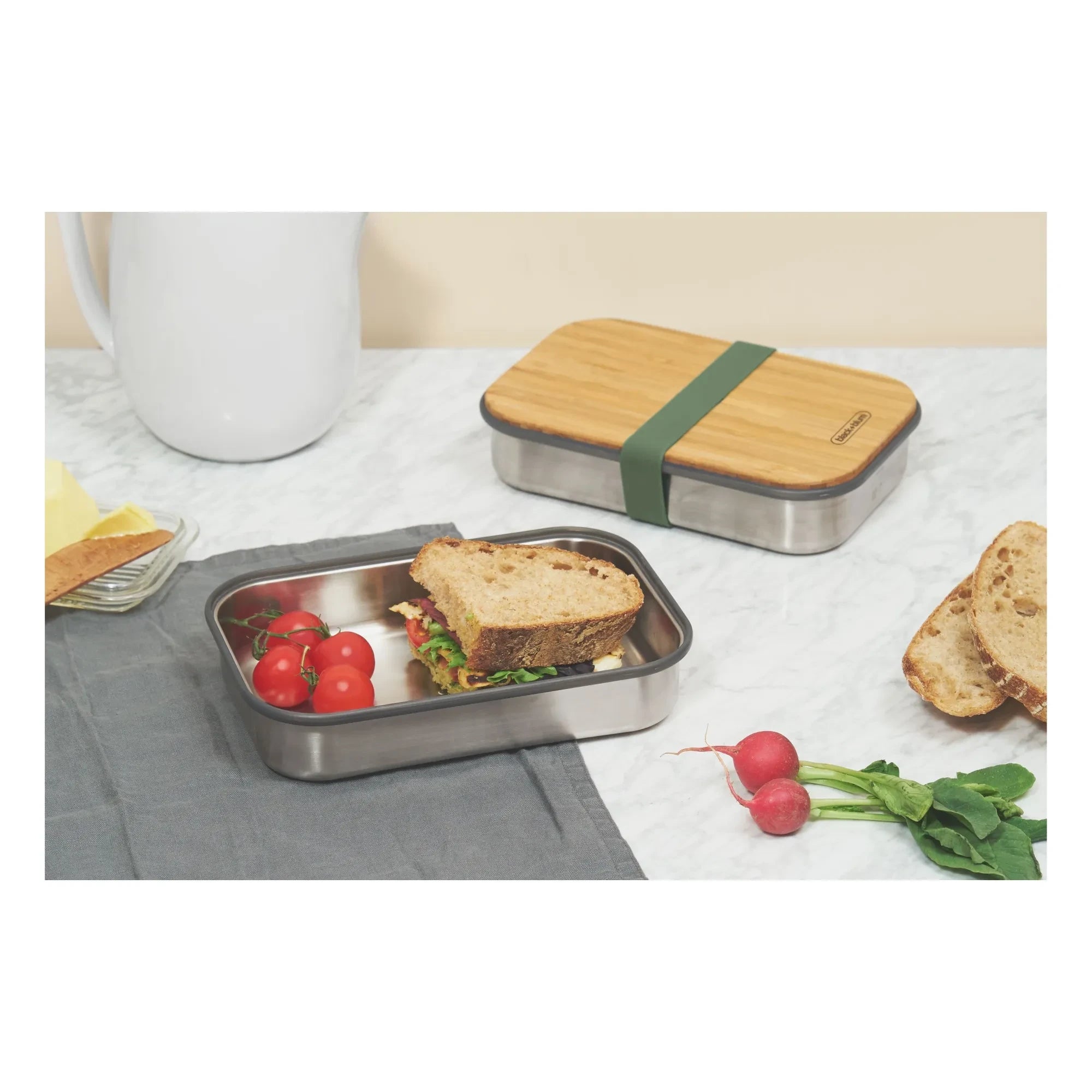 Black + Blum - Stainless Steel Sandwich Box | Olive Green