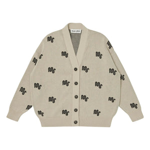 Main Story - Monogrammed Organic Cotton Cardigan | Off-White