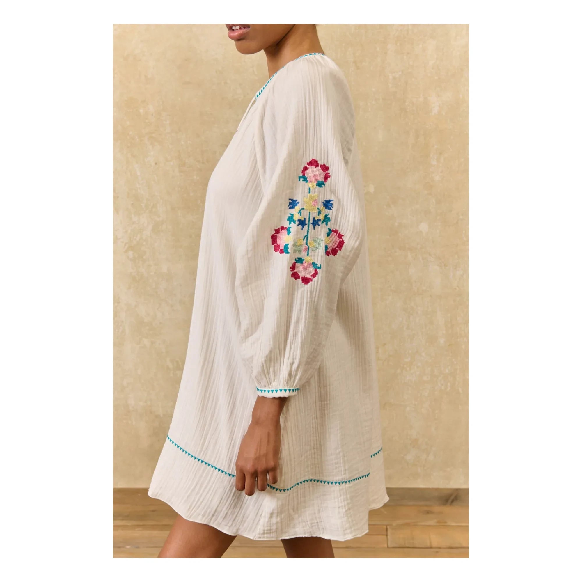 Louise Misha - Janicianne organic cotton dress | White