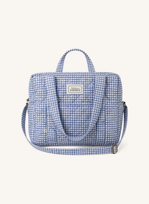 Editions Aimable - Suzanne Baby Care Bag | Blue Vichy Cotton