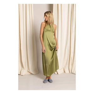 Smallable Woman - Zelie Satin Dress | Anise Green