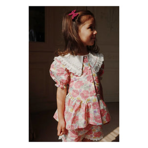 Konges Sløjd - Heart-Neck Organic Cotton Blouse | Pink