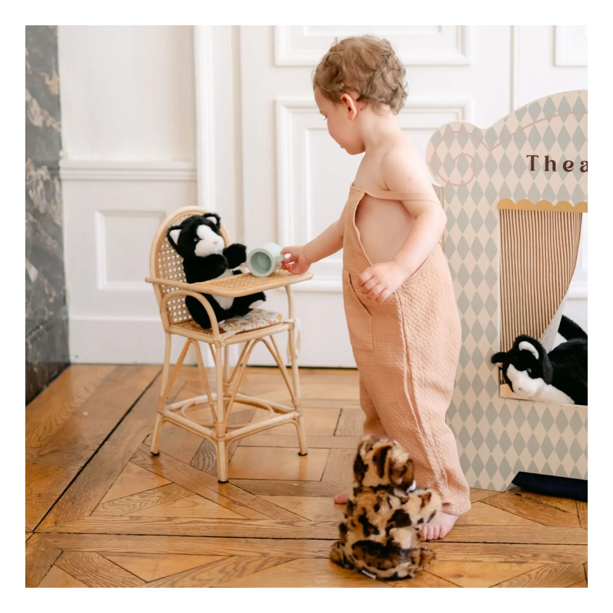 La Pelucherie - Gustave Tabby Plush Cat 25 cm | Brown