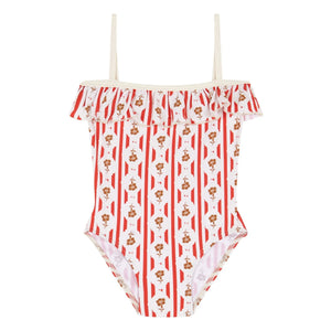 birinit - Valonga Baby Swimsuit with Flowers | Red